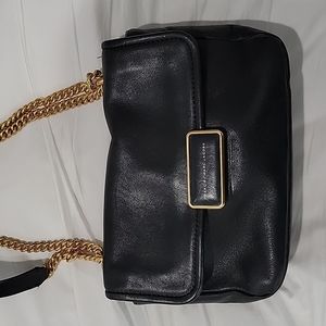 Marc by Marc Jacobs Leather Black Bag with gold chain